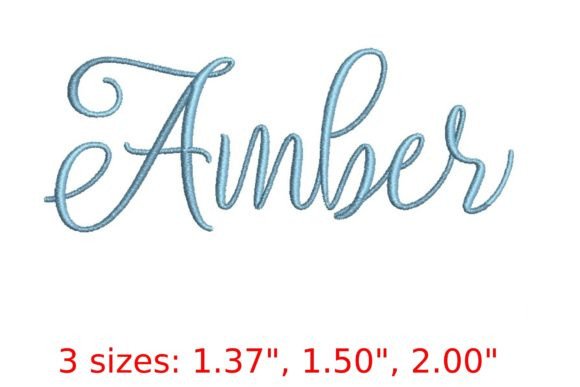 Amber Embroidery Font: Warm, Confident Script for Meaningful Gifts