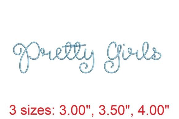 Pretty Girls Embroidery Font
